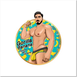 Gorilla banana Posters and Art